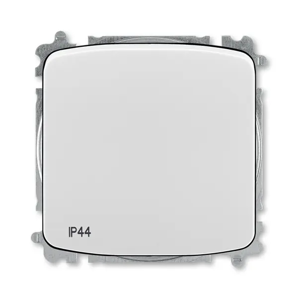 přepínač střídavý, s krytem, řazení 6, IP44, bezšroubové svorky; šedá, design TANGO