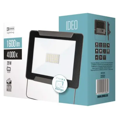 reflektor LED EMOS 20W IDEO 1600lm 4000K IP65 ZS2621***