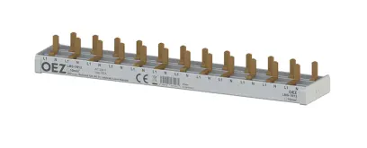 lišta propojovací 1+N pro přístroje 1+N v 1modulu, počet vývodů 12, průřez 10 mm2, kolíky LMS-1N12 /OEZ:46805/