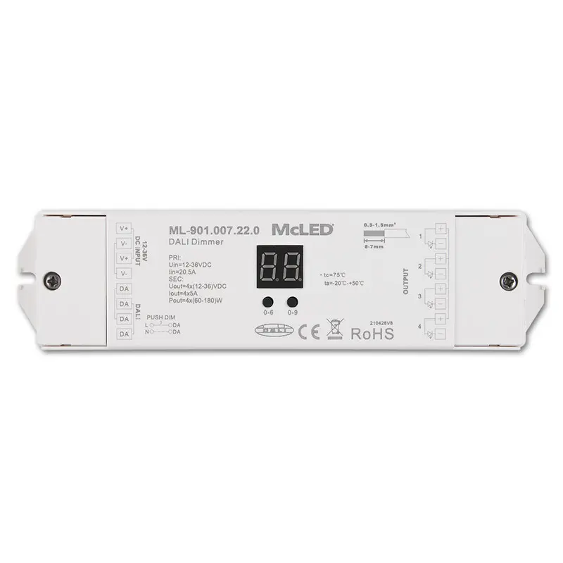 příjímač DALI pro řízení ML-901.007.22.0 řízení RGBW a CCT, 4x 5A