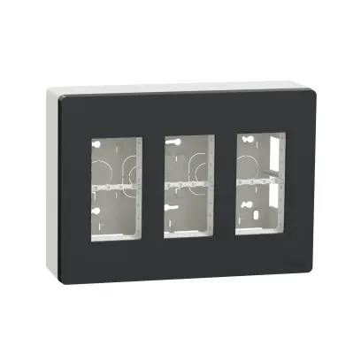 jednotka centrální 3x4 moduly vertikální povrchová, Antracit Unica System+ NU123454