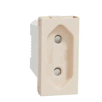 zásuvka 230V/10A pro ploché vidlice, 1M, Béžová Unica NU303144