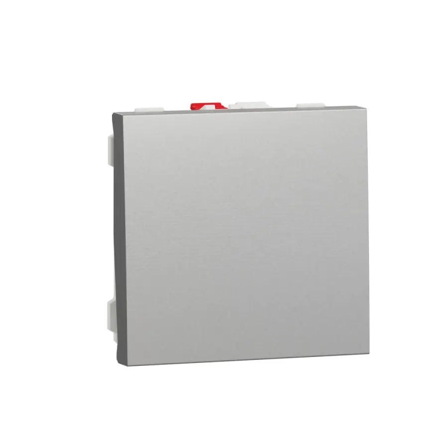 spínač jednopólový řazení 1, 2M, Aluminium Unica NU320130