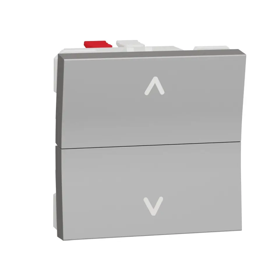 ovládač žaluziový tlačítkový 6A, 2M, Aluminium Unica NU320730