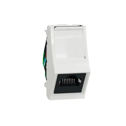 zásuvka datová zkosená RJ45 Kat.6 STP, 1M, Bílá Unica NU340618