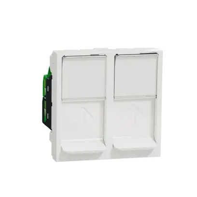 zásuvka datová 2xRJ45 Kat.6 STP, 2M, Bílá Unica NU342618