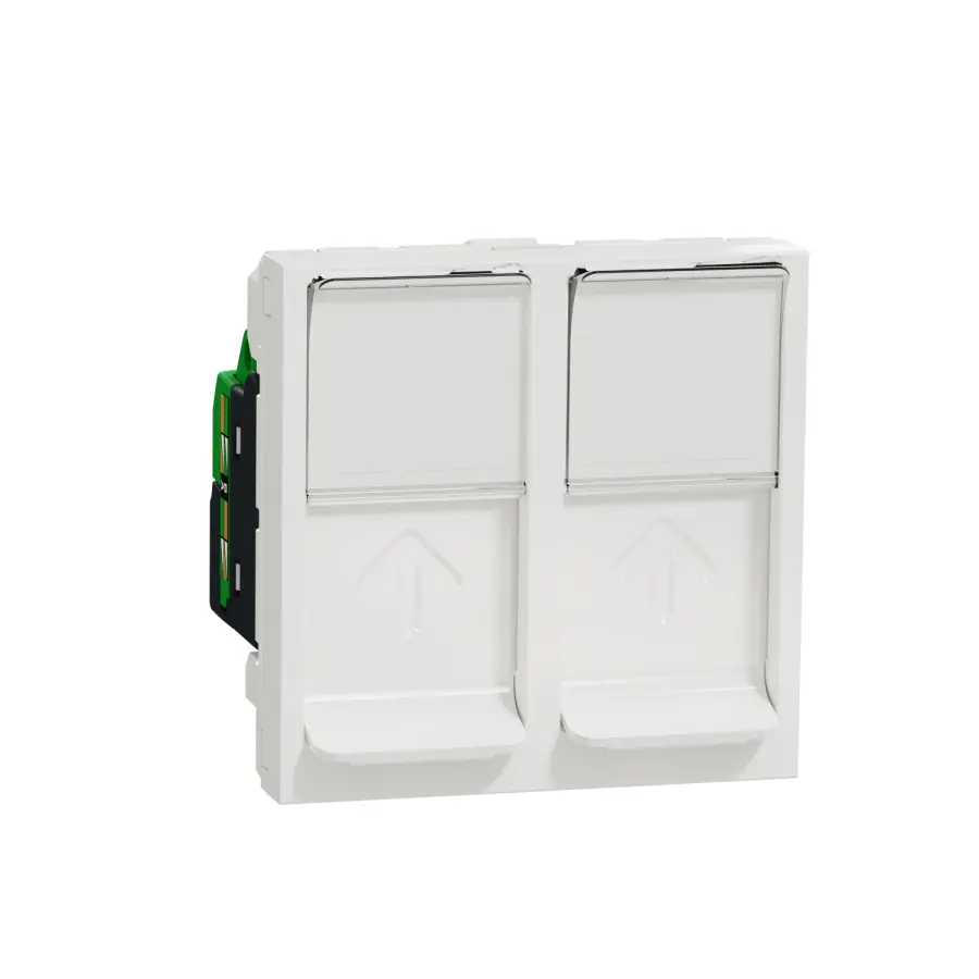 zásuvka datová 2xRJ45 Kat.6 STP, 2M, Bílá Unica NU342618