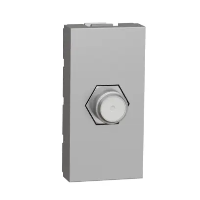 zásuvka TV F-konektor 1M, Aluminium Unica NU346830