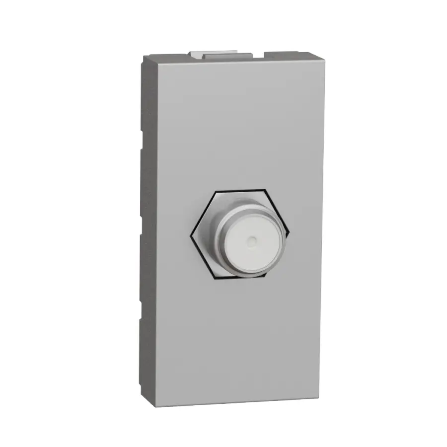 zásuvka TV F-konektor 1M, Aluminium Unica NU346830
