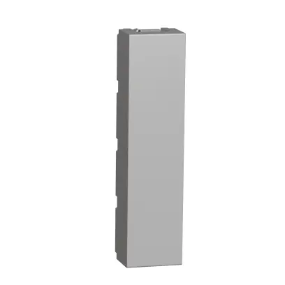 záslepka 2x 1/2 modul, Aluminium Unica NU986430