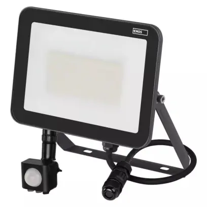 reflektor LED EMOS  INOVO 50W 5500lm, 4000K NW, IP65, antracit PIR senzor ZS2742