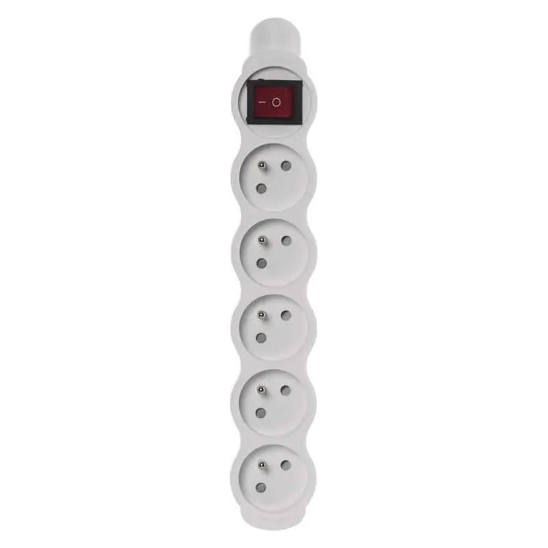 zásuvka pětinásobná na prodlužku + vyp.P1500 bílá 16A 250V