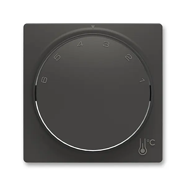 kryt termostatu prostorového s otočným ovládáním, s upevňovací maticí; Zoni, matná černá 3292T-A00300 237