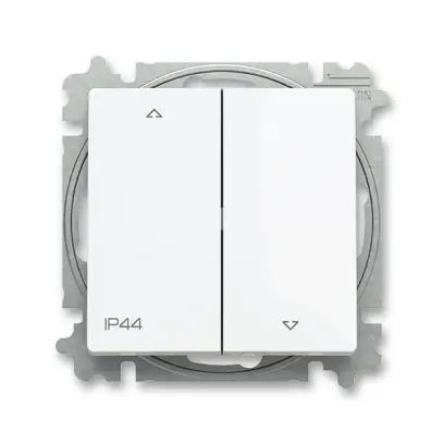ovládač žaluziový, s krytem, řazení 1/0+1/0, IP44; Zoni, bílá 3559T-A88940 500