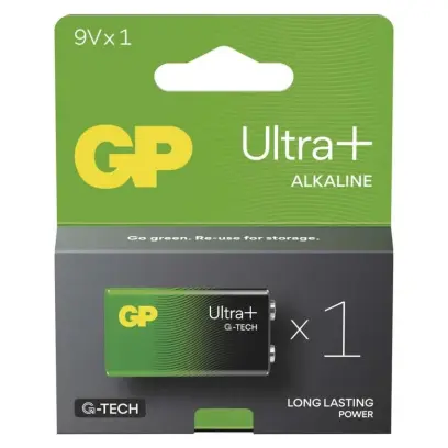 baterie alkalická GP Ultra Plus 9V G-TECH *B03511