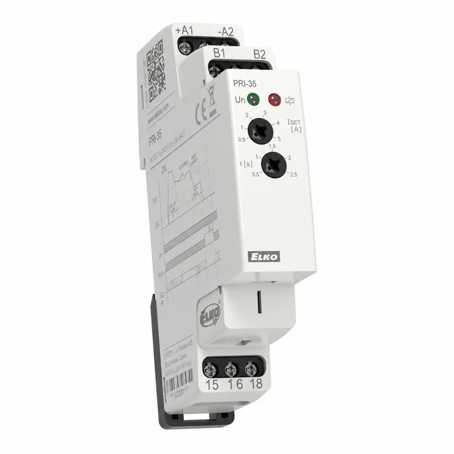 relé podproudové hlídací PRI-35 v 1F - AC pomocí externího PT