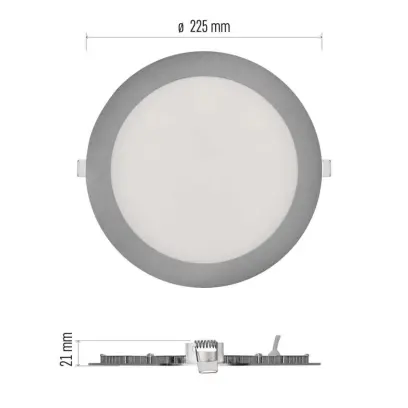 svítidlo LED EMOS NEXXO vestavné, kruh 22,5cm 18W 1600lm teplá/neutrální bílá ZD1243