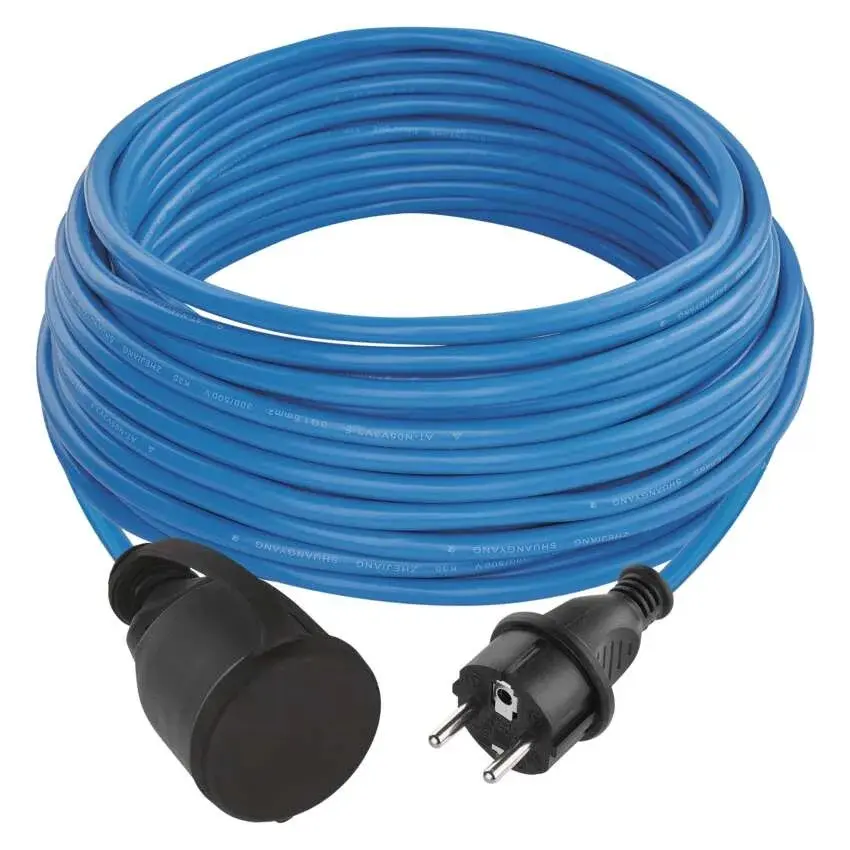 kabel produžovací počasí odolný 20 m / 1 zásuvka / modrý / PVC / 230 V / 1,5 mm2 EMOS P01420W