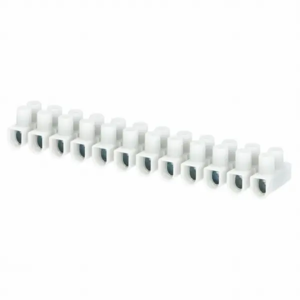 svorkovnice instalační PA2U, 12x0,5÷4mm2, T85, PP, bílá, pouzdro pozink. ocel