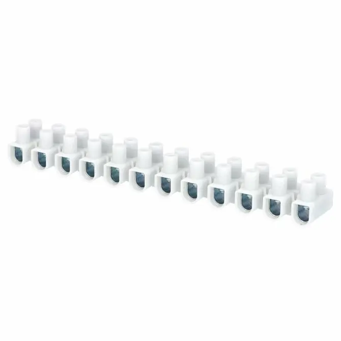 svorkovnice instalační PA5U, 12x4÷16mm2, T85, PP, bílá, pouzdro pozink. ocel
