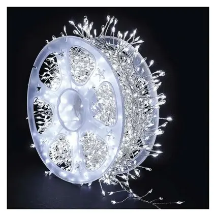 řetěz nano LED na cívce, stříbrný, 14,4 m, venkovní i vnitřní, studená bílá, časovač EMOS D3FC03