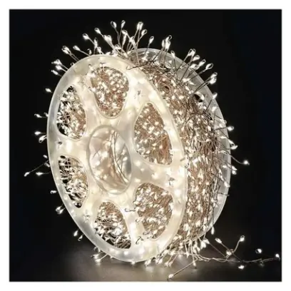 řetěz nano LED na cívce, měděný, 19,2 m, venkovní i vnitřní, teplá bílá, časovač EMOS D3FW04