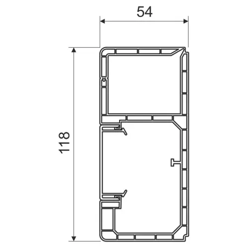 kanál parapetní PK 120x55 D HD Kopos