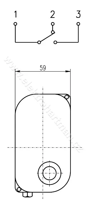 termostat stonkový TH 143 délka 350mm, rozsah 20-140 °C