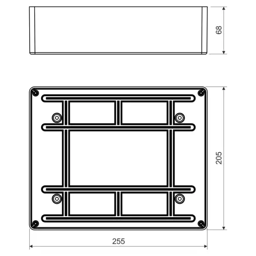 krabice KT 250 Kopos provedení navrch, rozměr 255x205
