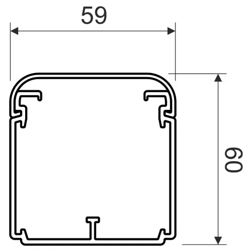 lišta EKE 60x60 HD 2m Kopos