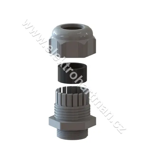 vývodka plastová PG 21 BS-16 BIMED IP68 rozsah 13-18mm, světle šedá