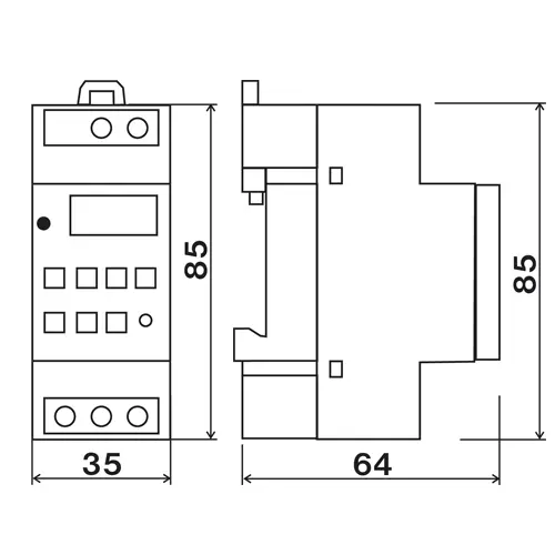 hodiny spínací digitální CS4-16 týdenní na DIN, Elektrobock