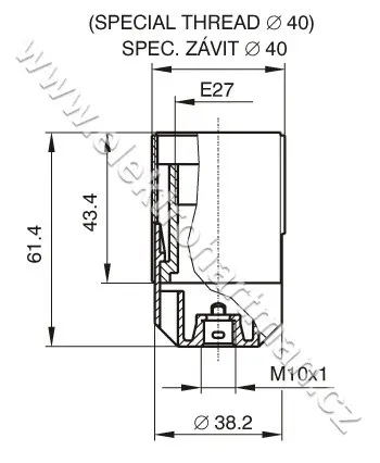 objímka E27 1352-13000 plastová, černá