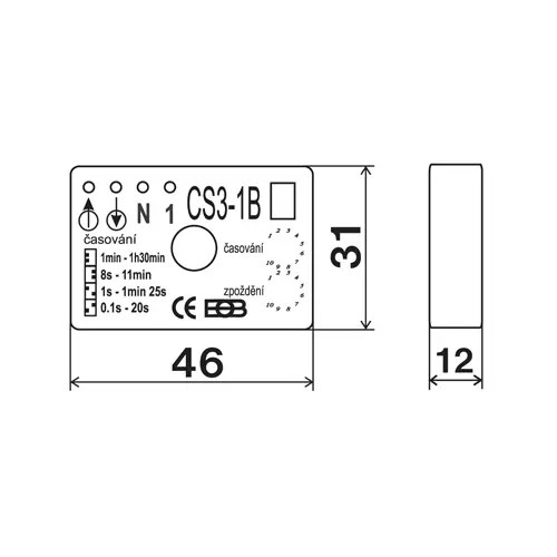 spínač časový CS3-4B Elektrobock