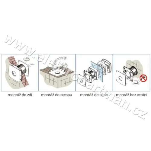 ventilátor CATA X-MART 10 bílý