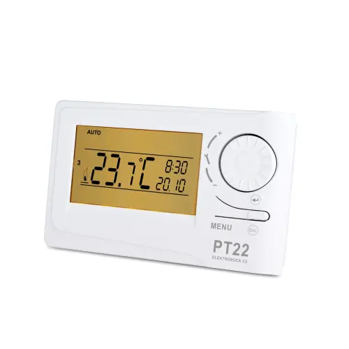 termostat PT22 podsvícený LCD,hystereze,týd.program