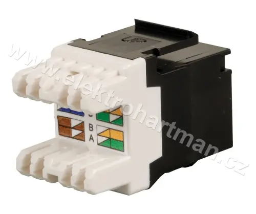 keystone UTP CAT6 RJ45 zařezávací černý Solarix SXKJ-6-UTP-BK /25286601/