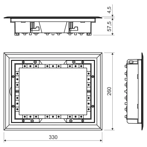 rám podlahový KOPOBOX 80 Kopos 8x modul 45