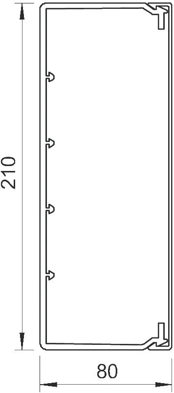 kanál elektroinst. OBO WDK80210LGR 210x80mm, světle šedá  /6027237/
