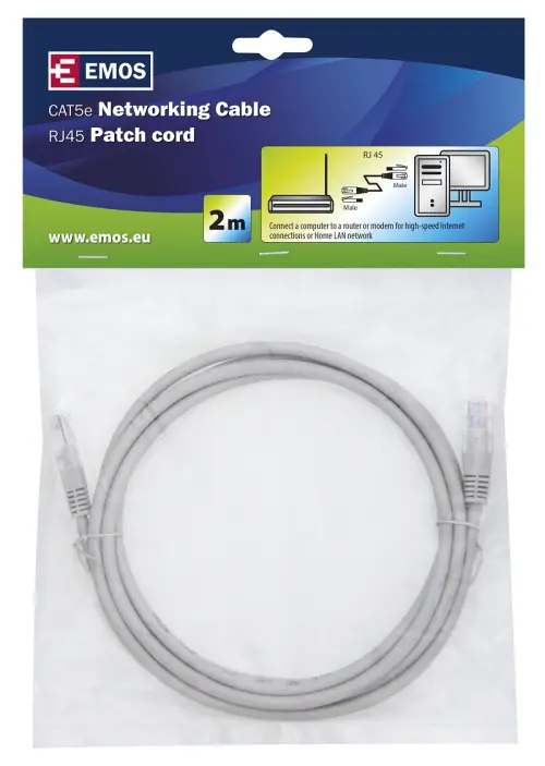 kabel datový UTP CAT 5E PVC 2m *S9123