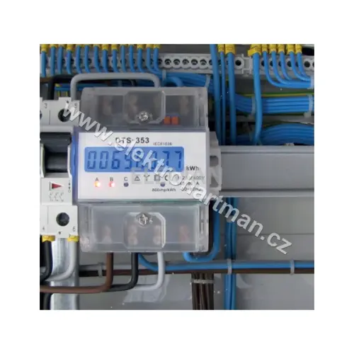 elektroměr modulový DTS 353-L 80A, 4,5mod. LCD 3fáz. 1tarif, podružný