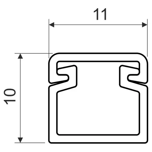 lišta LV 11x10 HD 2m Kopos