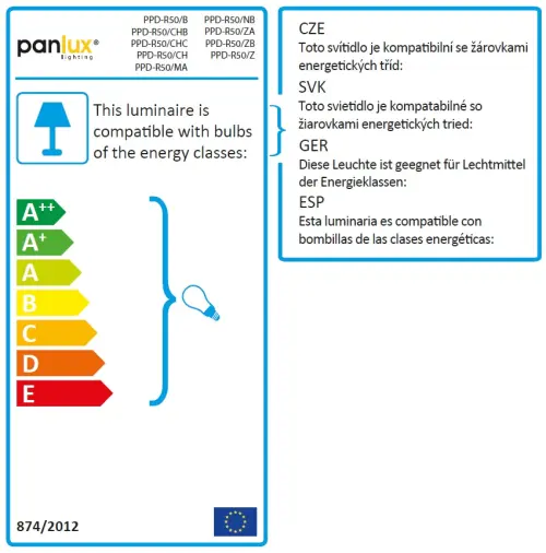 svítidlo Panlux PPD-R50/MA měď antik