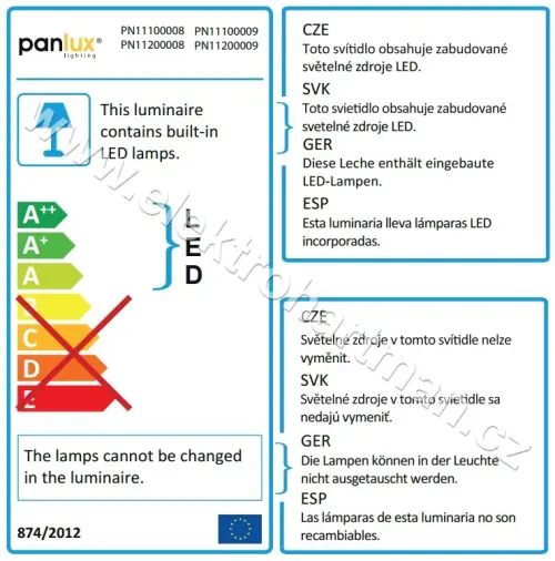 svítidlo Panlux VERSA LED 10W 3000K, 720lm, stříbrná /PN11100009/