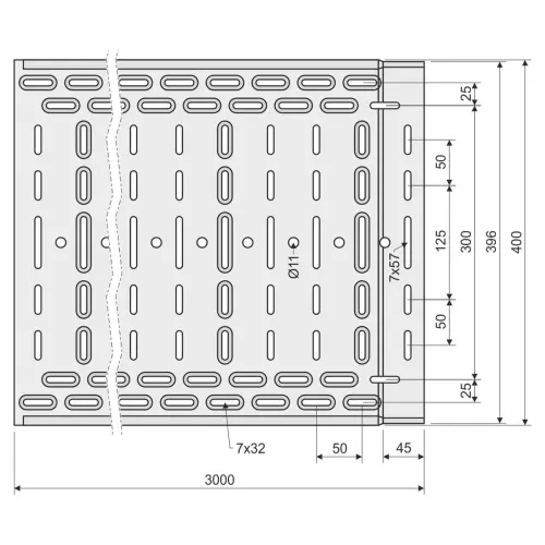 žlab s int.spoj. JUPITER KZI 85X400X1.00 S