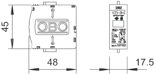 díl vrchní pro svodič OBO V25-B+C 0-280 CombiController /5097053/