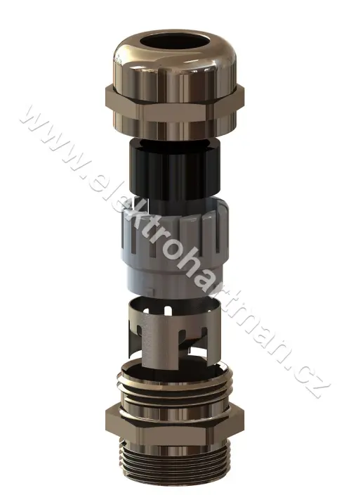 vývodka mosazná M25x1,5 BMEM-03 BIMED pro stíněné kabely, rozsah 10-14mm