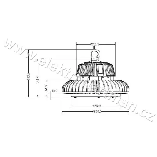 reflektor LED LEDtec 100W, 13000lm, 5000K, úhel 120°, IP65 /ML-611.313.63.0/