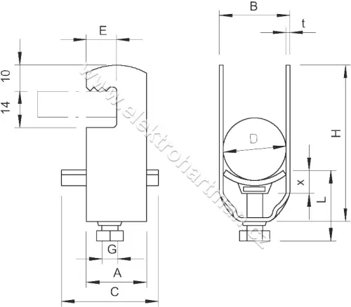 příchytka OBO SONAP 2056F 12 FT 8-12mm  /1169122/