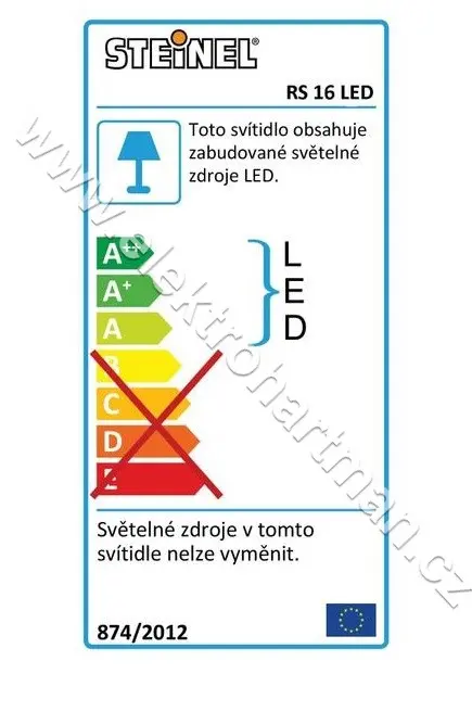 svítidlo STEINEL RS 16 LED G skleněné stínidlo, HF Sensor, 9,3W 918lm 3000K IP44